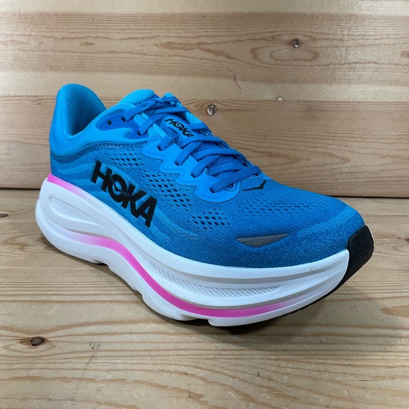 Hoka One One Shoes - Hoka One Bondi 9 Running Shoes Women’s 9 B Skyward Blue Pink White 1162012 SNNF